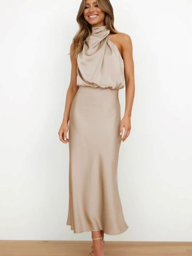 Grace™ | Elegáns Selyem Ruha 